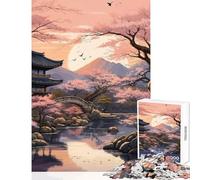 Puzzle per adolescenti 1000 pezzi Serenity in Sakura Blossom Toy Wall Decor Idee regalo Gioco rompicapo Migliora l'amore tra coppie Dimensioni 38x26cm