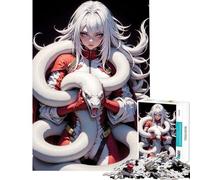 Puzzle per adolescenti 1000 pezzi Serpente bianco ﹨u Donna Puzzle da 1000 pezzi Giocattolo educativo Sfida impegnativa Bellissimo design Gioco (38x26cm)