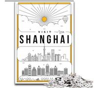 Puzzle per adolescenti 1000 pezzi Shanghai Cina difficili da completare ma divertenti e divertenti, decorazioni per la casa e regali unici (50x75cm) 1000 pezzi