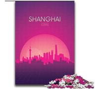 Puzzle per adolescenti 1000 pezzi Shanghai Cina difficili da completare ma divertenti e divertenti, decorazioni per la casa e regali unici (38x52cm) 1000 pezzi