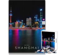 Puzzle per adolescenti 1000 pezzi Shanghai Cina Rompicapo Giochi per famiglie Decorazione artistica per la casa Regali di compleanno Dimensioni 50x75cm