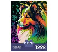 Puzzle Per Adolescenti 1000 Pezzi Shetland Sheepdog Color Puzzle Per Adulti Gioco Pratico Decorazione Perfetta Compleanni E Regali 70x50cm/1000pcs