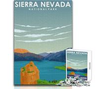 Puzzle per adolescenti 1000 pezzi Sierra Nevada Travel Art Family Fun & Game Night per idee regalo di divertimento in famiglia Dimensioni 38x52cm