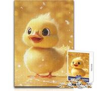 Puzzle per adolescenti 1000 pezzi simpatico anatroccolo giallo giocattolo gioco intellettuale difficile decorazione da parete dimensioni 50x75cm
