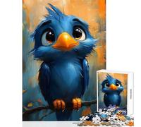 Puzzle per adolescenti 1000 pezzi simpatico dipinto di aquila blu giocattolo educativo regali di compleanno gioco impossibile migliora l'amore tra coppie (dimensioni 38x52cm)