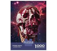 Puzzle Per Adolescenti 1000 Pezzi Skull Ice Cream Cone - Halloween Treat Puzzle Per Adulti Gioco Rompicapo Assemblaggio Di Modelli Per Compleanno, Natale 70x50cm/1000pcs