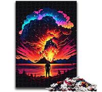 Puzzle per adolescenti 1000 pezzi Sky on Fire Gioco educativo per famiglie Decorazione da parete Regali unici per compleanno e Natale 26x38cm