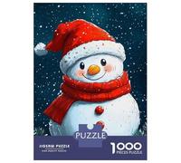 Puzzle Per Adolescenti 1000 Pezzi Smiling Snowman Winter Puzzle Fai Da Te Giocattoli Staycation Passatempo Regali Unici Di Compleanno E Natale 52x38cm/1000pcs