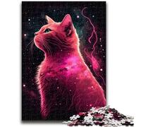 Puzzle per adolescenti 1000 pezzi Space Cat Nebula Design vibrante e unico Esperienza di puzzle rilassante e stimolante 26x38cm