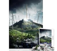 Puzzle per adolescenti 1000 pezzi Spade giganti Giocattolo educativo Idee regalo per gioco educativo Migliora l'amore tra coppie Dimensioni 50x75cm