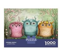 Puzzle Per Adolescenti 1000 Pezzi Springtime Owls Art Print Puzzle Fai Da Te Giocattoli Staycation Passatempo Regali Unici Di Compleanno E Natale 52x38cm/1000pcs