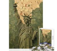 Puzzle per adolescenti 1000 pezzi Statua della Libertà Mosaico Arte Decorazione per la casa Giocattoli Regali per donne Uomini Giochi educativi per compleanno Natale Dimensioni 50x75cm