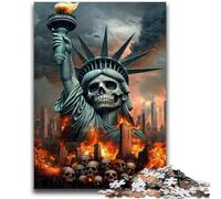 Puzzle per adolescenti 1000 pezzi Statua della Libertà scheletro Puzzle per adolescenti, impegnativo affare difficile come regalo per tutta la famiglia 38x26cm