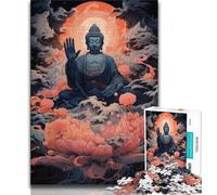 Puzzle per adolescenti 1000 pezzi,statue di Buddha artistiche,puzzle per adulti,giochi di attività stimolanti per famiglie,giocattoli fai da te per decorazioni murali per la casa (dimensioni 38x26cm)