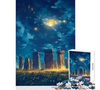 Puzzle per adolescenti 1000 pezzi Stonehenge Cielo notturno Giocattoli antistress Regali di compleanno Giochi rilassanti Difficili e stimolanti Dimensioni 50x75cm