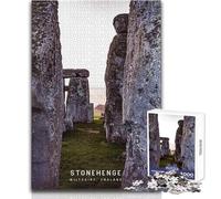 Puzzle per adolescenti 1000 pezzi Stonehenge giocattolo gioco intellettuale per divertimento in famiglia regalo di compleanno dimensioni 50x75cm