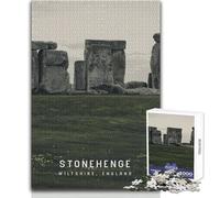 Puzzle per adolescenti 1000 pezzi Stonehenge giocattolo gioco intellettuale per divertimento in famiglia regalo di compleanno dimensioni 38x26cm