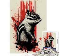 Puzzle per adolescenti 1000 pezzi Tamia con inchiostro dipinto Giocattolo Decorazione da parete Regali di Babbo Natale segreto Gioco impossibile Migliora l'amore tra coppie Dimensioni 38x52cm