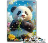 Puzzle per adolescenti 1000 pezzi Tarassaco Panda Gioco stimolante e gioco per famiglie Decorazione da parete Regali unici per compleanno e Natale 26x38cm