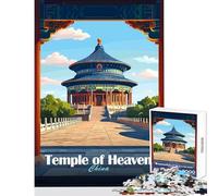 Puzzle per adolescenti 1000 pezzi Tempio del Cielo Cina Decorazione per la casa Giocattoli Regalo Compleanno Gioco educativo Migliora l'amore tra coppie Dimensioni 38x26cm
