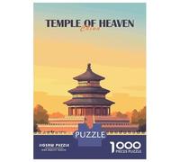 Puzzle Per Adolescenti 1000 Pezzi Temple of Heaven, China Puzzle Per Adulti Gioco Pratico Difficile Divertente Attività A Casa, 52x38cm/1000pcs