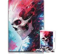 Puzzle per adolescenti 1000 pezzi Teschio della morte oscura Perfetto passatempo rilassante Giocattolo professionale dal taglio pulito Dimensioni 38x52cm