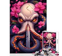 Puzzle per adolescenti 1000 pezzi Teschio di polpo con spada Animali Giocattoli fai da te Ottimo regalo per giochi rompicapo Gioco divertente per attività domestiche dimensioni 38x52cm