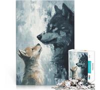 puzzle per adolescenti 1000 pezzi The Bond of Wolves Spielzeug Lernspiele Stressabbau Einzigartige Wohndekoration und Geschenke75x50cm