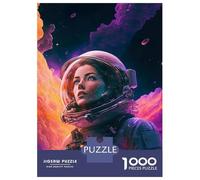Puzzle Per Adolescenti 1000 Pezzi The Female Astronaut Puzzle Per Adulti Giochi Rilassanti Regalo Di Compleanno Divertimento A Casa Attività, 70x50cm/1000pcs