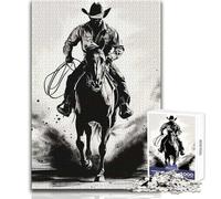 Puzzle per adolescenti 1000 pezzi The Lone Rider Perfetto passatempo rilassante Giocattolo professionale dal taglio netto Dimensioni 38x26cm