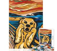 Puzzle per adolescenti 1000 pezzi The Scream Dog Decorazione per la casa Giocattoli Regalo di compleanno per gioco educativo Attività divertenti a casa Dimensioni 38x52cm