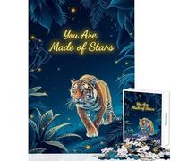 Puzzle per adolescenti 1000 pezzi Tigre nella notte Giocattoli fai da te Ottimo regalo Gioco educativo Decompressione intellettuale Dimensioni 50x75cm