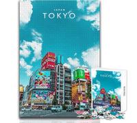 Puzzle per adolescenti 1000 pezzi Tokyo, capitale del Giappone, gioco impossibile, attività per famiglie, regali di Babbo Natale segreto, dimensioni 50x75cm
