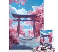 Puzzle per adolescenti 1000 pezzi Torii giapponese Vaporwave giocattolo educativo Ottimi regali e giocattoli divertenti giochi che migliorano l'amore tra coppie (dimensioni 50x75cm)
