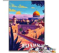 Puzzle per adolescenti 1000 pezzi Tramonto a Gerusalemme, aiuta il cervello ad esercitare giocattoli avvincenti per coltivare la pazienza Decorazione perfetta 50x75cm