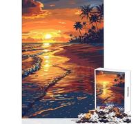 Puzzle per adolescenti 1000 pezzi Tramonto sulla spiaggia panoramico Giocattoli antistress Regali di compleanno Giochi rilassanti Difficili e stimolanti Dimensioni 38x26cm