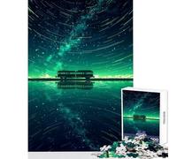 Puzzle per adolescenti 1000 pezzi Treno attraverso il cielo di smeraldo Decorazione per la casa Giocattoli Regalo Compleanno Gioco educativo Migliora l'amore tra coppie Dimensioni 38x52cm