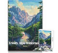 Puzzle per adolescenti 1000 pezzi Trinity Alps Wilderness USA Paesaggio Arte Gioco impossibile Attività per famiglie Regali di Babbo Natale segreto Dimensioni 38x52cm