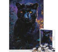 Puzzle per adolescenti 1000 pezzi Twilight Black Panther Decorazione per la casa Giocattoli Regalo Compleanno Gioco educativo Migliora l'amore tra coppie Dimensioni 38x26cm