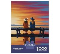 Puzzle Per Adolescenti 1000 Pezzi Two Friends on A Dock at Sunset Puzzle Per Adulti Gioco Per Famiglie Vacanza A Casa Ammazzare Il Tempo Offerta Come Regalo Per Tutta La Famiglia 70x50cm/1000pcs
