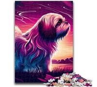Puzzle per adolescenti 1000 pezzi Un bellissimo cane Shitzu aiuta il cervello a esercitare Giocattoli avvincenti per coltivare la pazienza Adatto alle coppie 26x38cm