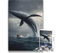 Puzzle per adolescenti 1000 pezzi Una balena di giocattoli a sorpresa Giochi educativi Sfida difficile Regali di Babbo Natale segreto Dimensioni 50x75cm