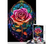 Puzzle per adolescenti 1000 pezzi Un'ode alle rose rosse Giocattolo educativo Ottimo regalo per giochi Gioco impossibile con poster abbinato e foglio di quiz Dimensioni 50x75cm