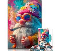 Puzzle per adolescenti 1000 pezzi Uomo barbuto che fuma Puzzle da 1000 pezzi decorazione murale artistica e idea regalo di compleanno per amici ufficio a casa 75x50cm