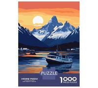 Puzzle Per Adolescenti 1000 Pezzi Ushuaia Argentina Sunset Puzzle Per Adolescenti Giocattoli Antistress Vacanza A Casa Ammazza Il Tempo Aiuta Ad Allenare Il Cervello 38x26cm/1000pcs