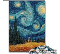 Puzzle per adolescenti 1000 pezzi Van Gogh Night Sky, giocattoli educativi e didattici, regali unici per compleanni e anni 14+ dimensioni 50x75cm