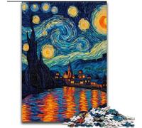 Puzzle per adolescenti 1000 pezzi Van Gogh Night Sky, gioco di giocattoli Ogni pezzo è unico - Gioco divertente e stimolante per tutta la famiglia per bambini dai 14 anni dimensioni 50x75cm