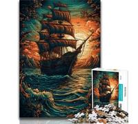 Puzzle per adolescenti 1000 pezzi Veliero Puzzle per adulti giocattolo educativo intellettuale decomprimente Regalo di compleanno 38x26cm