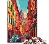 Puzzle per adolescenti 1000 pezzi Via Bologna in Italia Puzzle da 1000 pezzi, decorazione murale artistica e idea regalo di compleanno per amici, ufficio a casa (26x38cm)