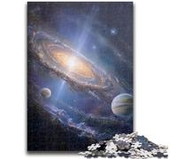 Puzzle per adolescenti 1000 pezzi Via Lattea Universo Galassia 1000 pezzi per adulti, giocattoli per l'intrattenimento della famiglia con poster abbinato e foglio di quiz (75x50cm)